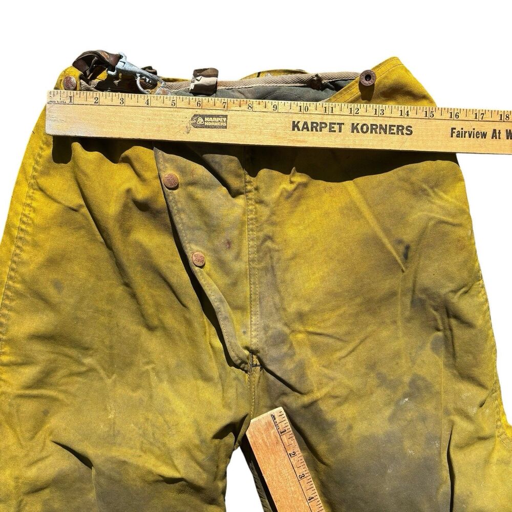 Thrashed Vintage Firefighter Turnout Pants Body Guard Survivair Men’s Size 30x27 - Picture 6 of 10